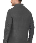 Mens Sherpa Fleece Lined Zip Front Sweater Jacket - Silverts 2