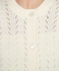 Women's Button Front Crochet Pointelle Cardigan with Pockets - Silverts 6