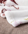 DaDa Bedding Floral Blossoms Spring Cottage Birds Soft Fleece Throw Blanket (XY1010) - Silverts 5