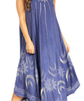Sakkas Starlight Fourth Women's Tie Dye Caftan Tank Dress/Cover Up Beach Kaftan