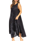 Sakkas Starlight Fourth Women's Tie Dye Caftan Tank Dress/Cover Up Beach Kaftan