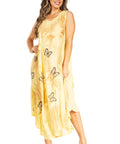 Sakkas Starlight Fourth Women's Tie Dye Caftan Tank Dress/Cover Up Beach Kaftan