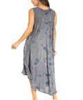 Sakkas Starlight Fourth Women's Tie Dye Caftan Tank Dress/Cover Up Beach Kaftan