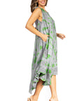 Sakkas Starlight Fourth Women's Tie Dye Caftan Tank Dress/Cover Up Beach Kaftan