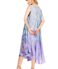 Sakkas Starlight Fourth Women's Tie Dye Caftan Tank Dress/Cover Up Beach Kaftan