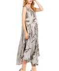 Sakkas Starlight Fourth Women's Tie Dye Caftan Tank Dress/Cover Up Beach Kaftan