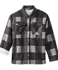 Men's Magnetic Closure Sherpa Lined Shirt Jacket - Silverts 1