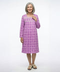Women's No Peek Open Back Flannel Nightgown - Silverts 1