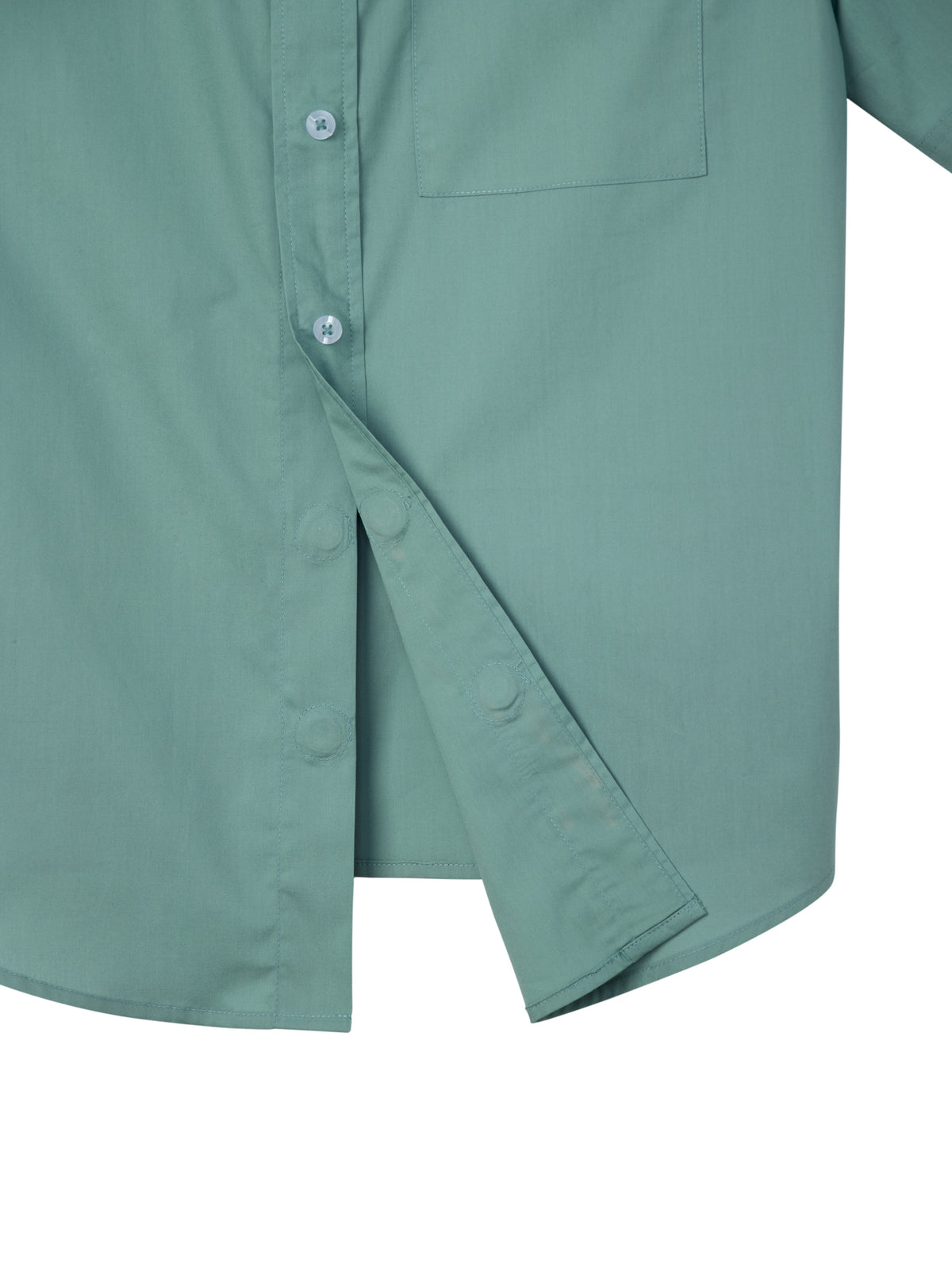 Magnetic Buttons Men's Short Sleeve Shirt - Silverts 21
