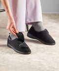 Womens Stretchable Comfort Hugster Shoe / Slipper - Silverts 8