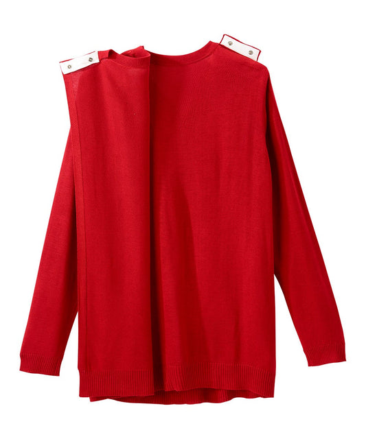 Women's Open Back Stripe Sweater - Silverts 2