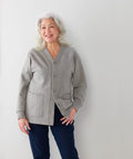 Women's Magnetic Button Fleece Cardigan - Silverts 10