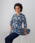 Women's Open Back Faux Button Top - Silverts 31