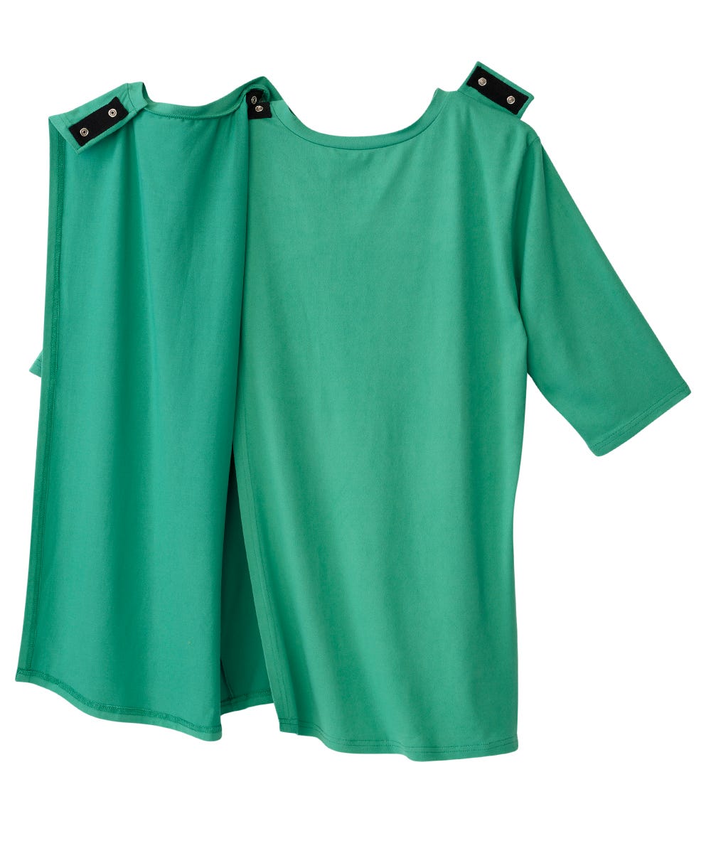 Women's Open Back Embroidered T-Shirt - Silverts 19