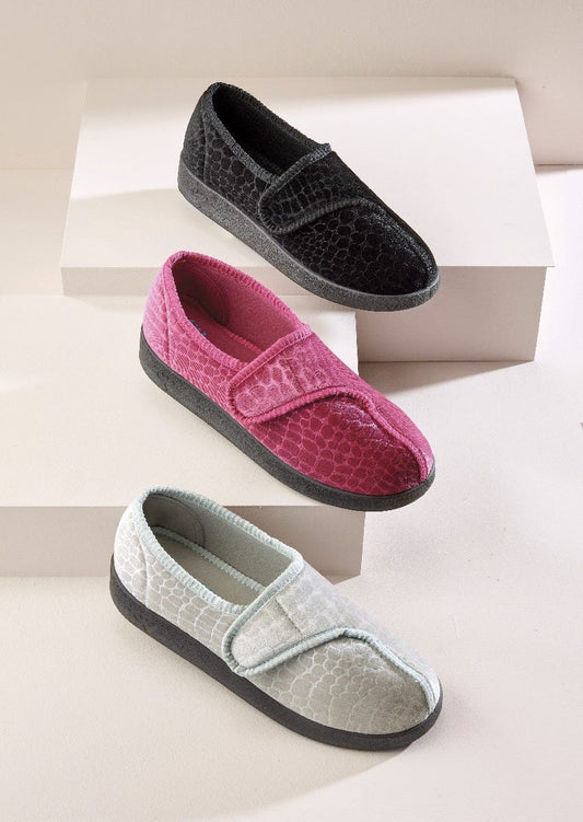 Women’s Soft Slippers with Easy Closures – Adjustable Fit (Regular to Extra Wide) - Silverts 2
