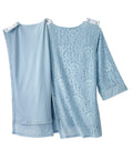 Women's Open Back Lace Blazer Twofer Top - Silverts 16