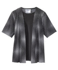 Women's Open Back Short Sleeve Twofer Top - Silverts 1