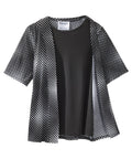 Women's Open Back Short Sleeve Twofer Top - Silverts 8
