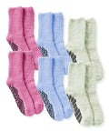 Mens / Womens Non Skid Hospital Socks - 6 Pack Slipper Socks - Silverts 4