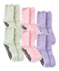 Mens / Womens Non Skid Hospital Socks - 6 Pack Slipper Socks - Silverts 5