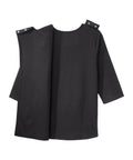 Women's Open Back 3/4 Length Sleeve Top with Embroidery - Silverts 12