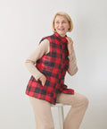 Women's Reversible Magnetic Snap Front Puffer Vest - Silverts 11