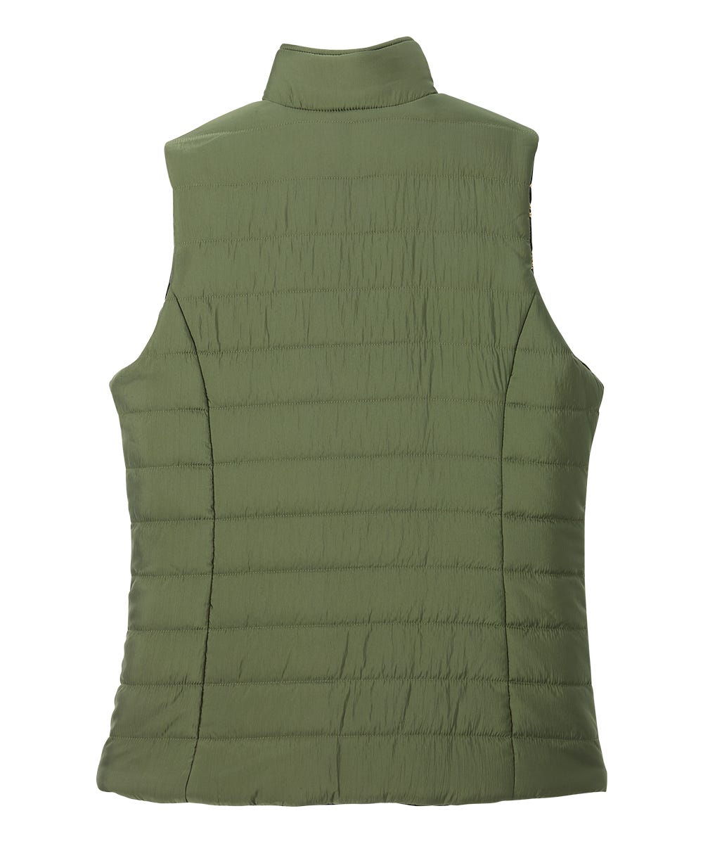 Women's Reversible Magnetic Snap Front Puffer Vest - Silverts 27