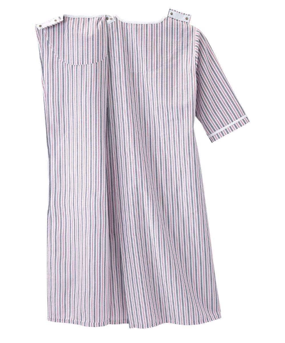 Women's Open Back Nightgown with Quarter-Zip - Silverts 25