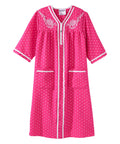 Women's Open Back Nightgown with Quarter-Zip - Silverts 3