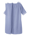Women's Open Back Nightgown with Quarter-Zip - Silverts 2