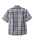 Magnetic Buttons Men's Short Sleeve Shirt - Silverts 9