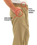 Regular Mens Cotton Elastic Waist Pant - Clearance - Silverts 11