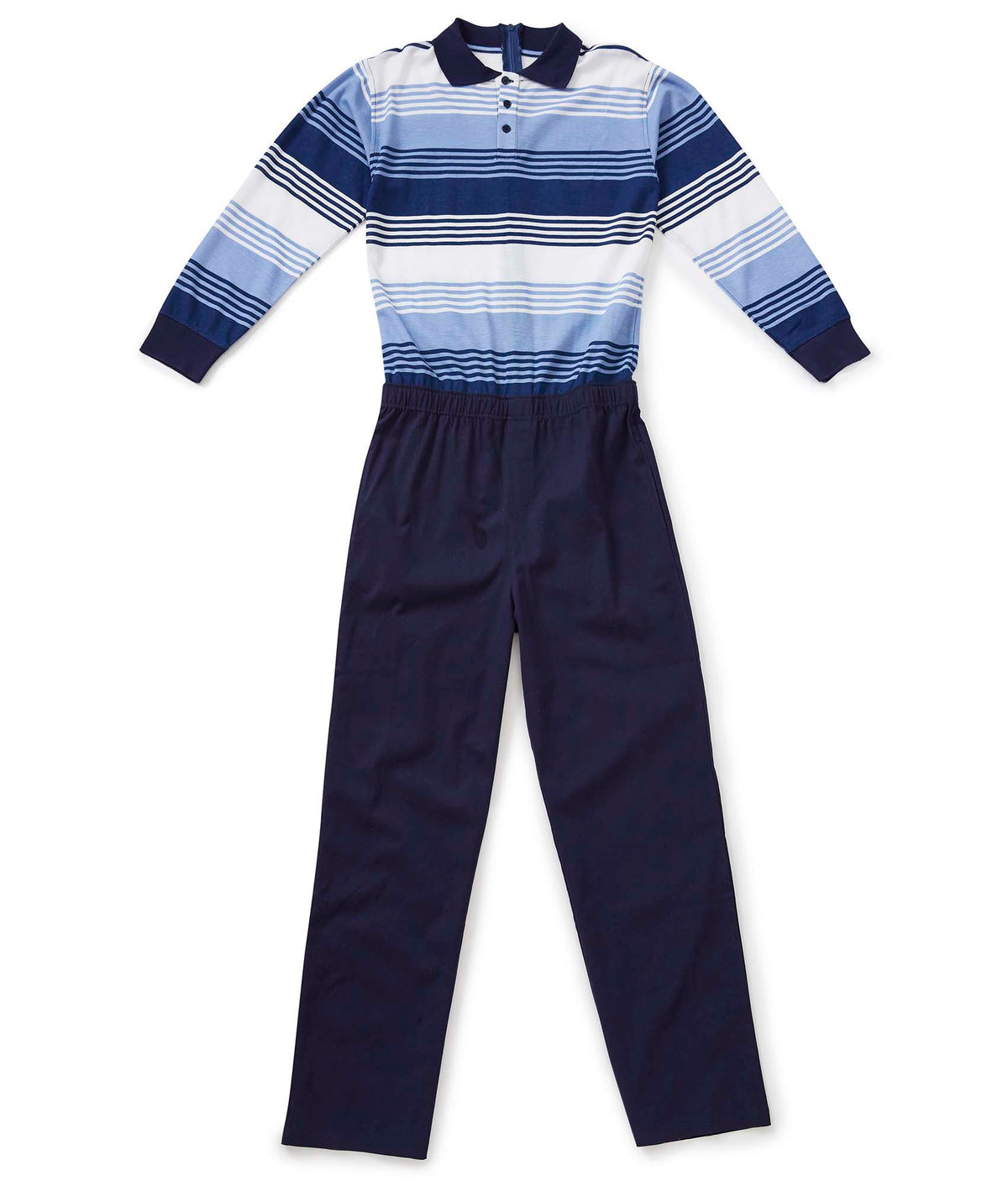 Men's Stay Dressed Jumpsuit with Long Sleeve Polo Shirt - Silverts 31