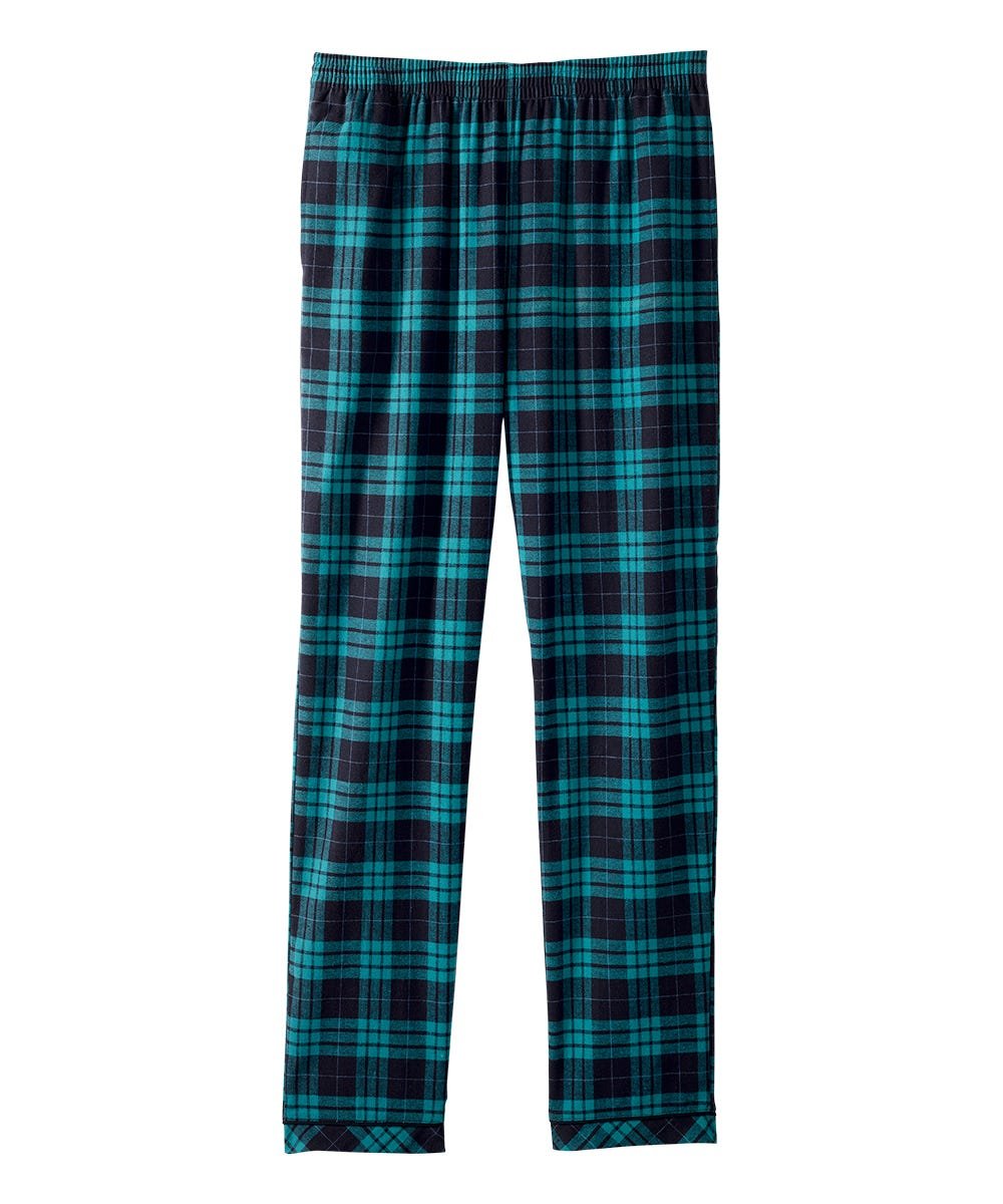 Men's Open Back Top & Pull-On Pant Flannel Pajama Set - Silverts 20