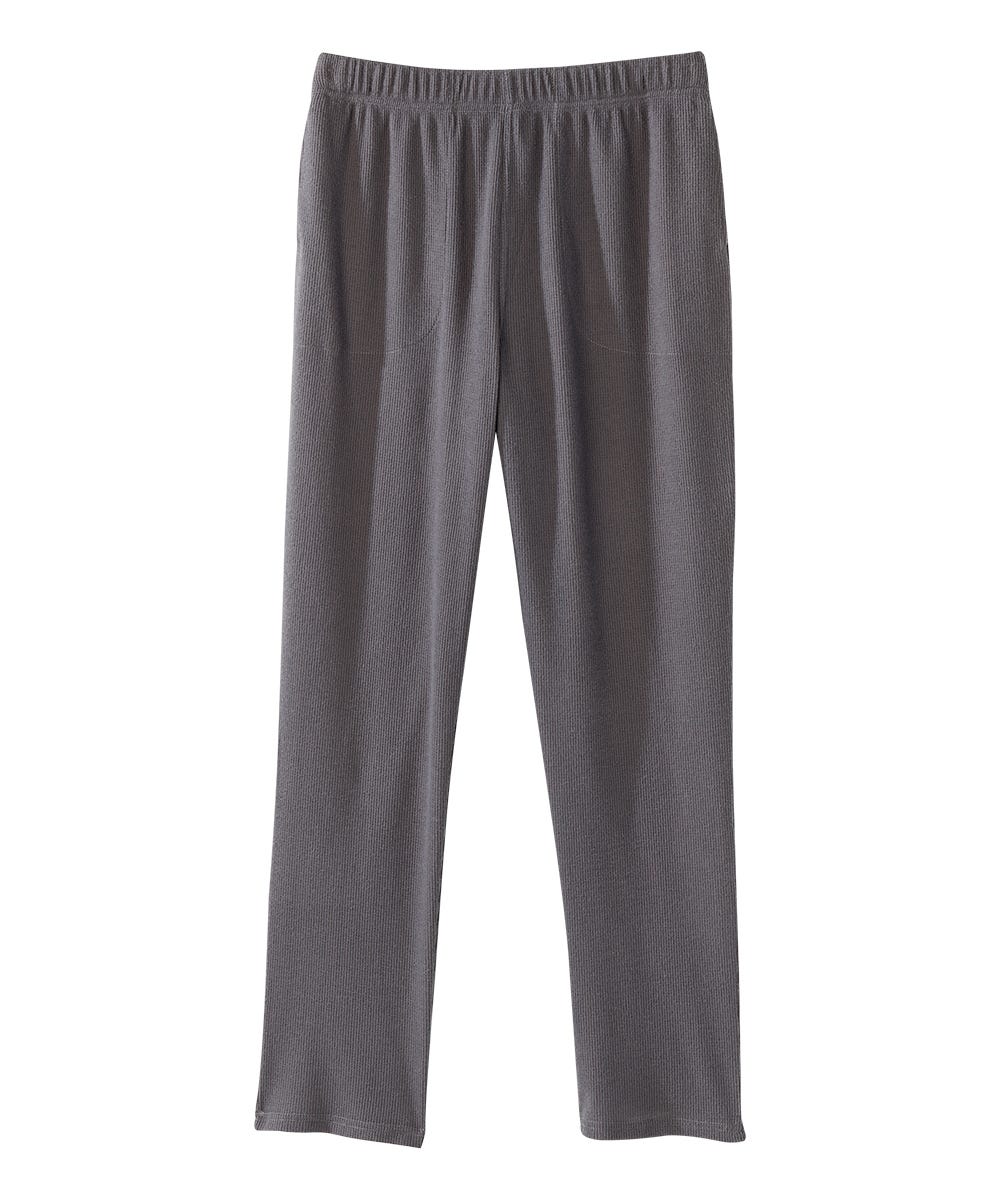 Men's Open Back Top & Pull-on Pant Waffle Knit Pajama Set - Silverts 25