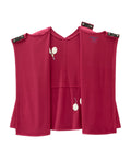 Women's Open Back 3-Button Front Embroidery Top - Silverts 3