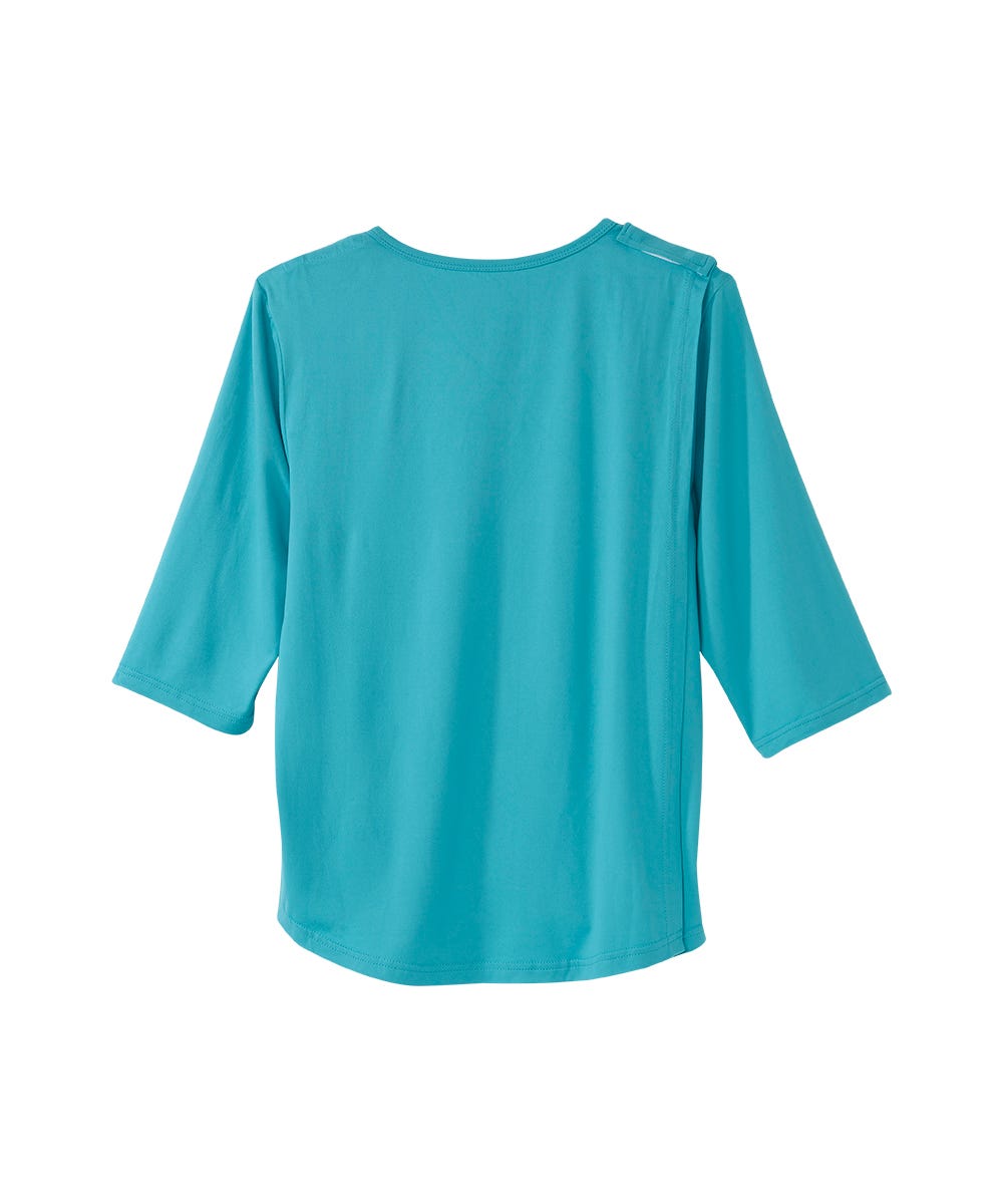 Women's Open Back V-Neck Embellished Top - Silverts 12