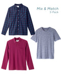 Men's Open Back Shirt Basics Bundle - 3 Styles - Silverts 1