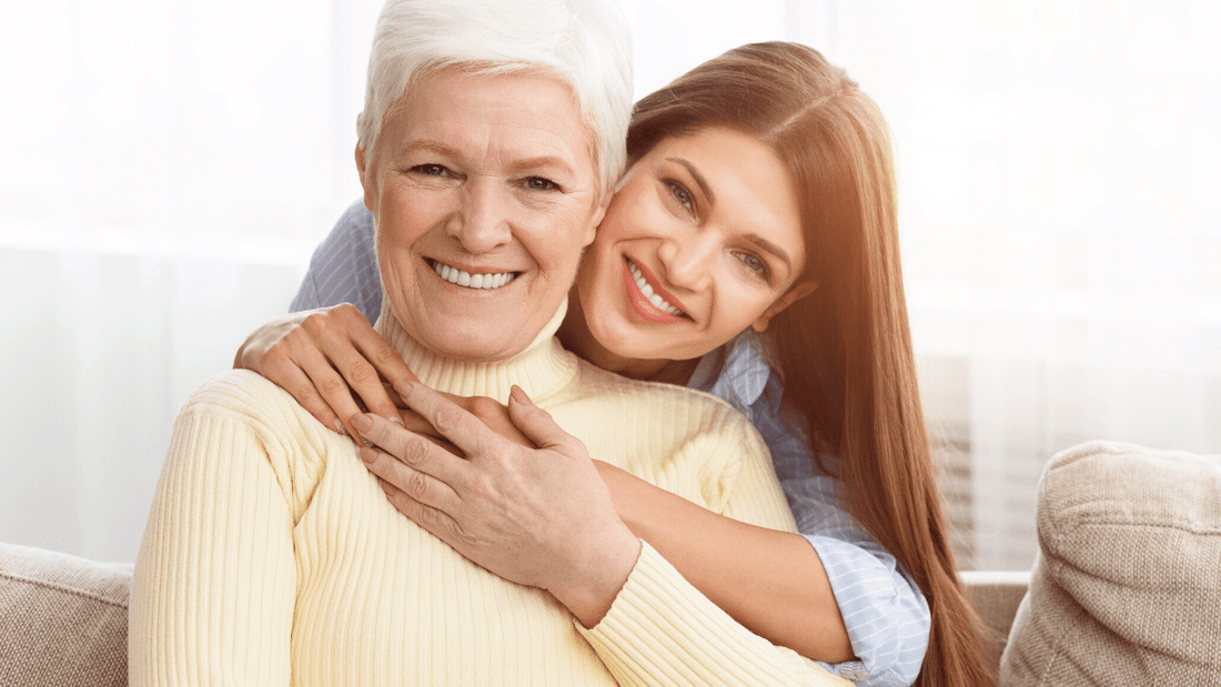 Mother and daughter on Valentine's Day