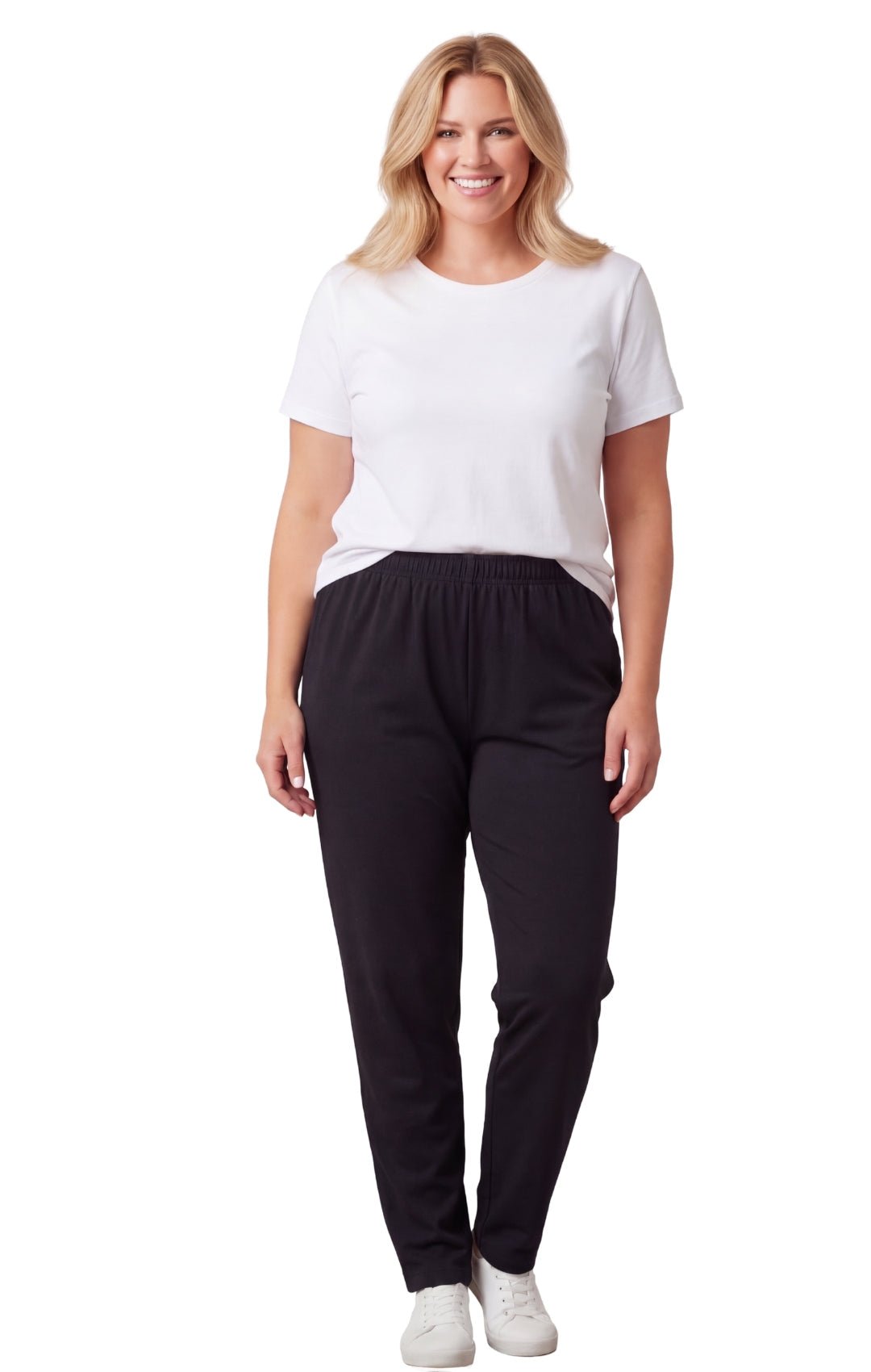 Women's Premium Cotton Stretch High-Waisted Black Leggings - Dressy Comfort in an Everyday Essential - Silverts 4