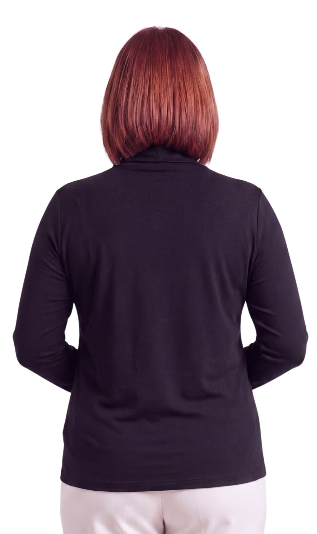 Women's Relaxed fit Long Sleeved Turtleneck Top - Silverts 2