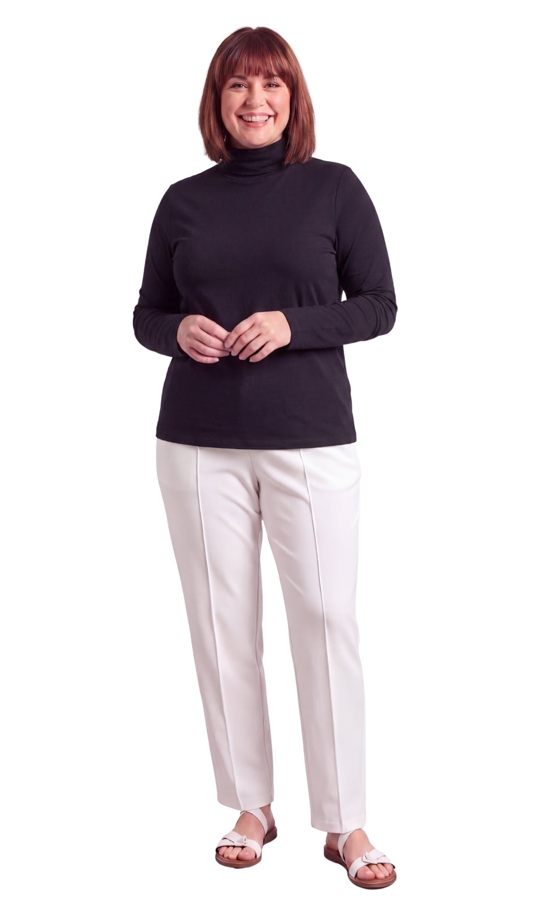 Women's Relaxed fit Long Sleeved Turtleneck Top - Silverts 4