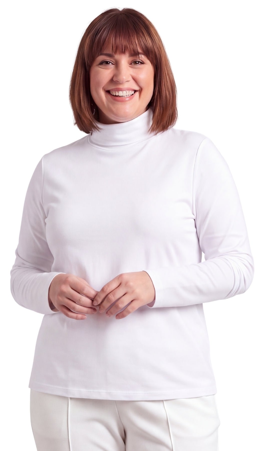 Women's Relaxed fit Long Sleeved Turtleneck Top - Silverts 13