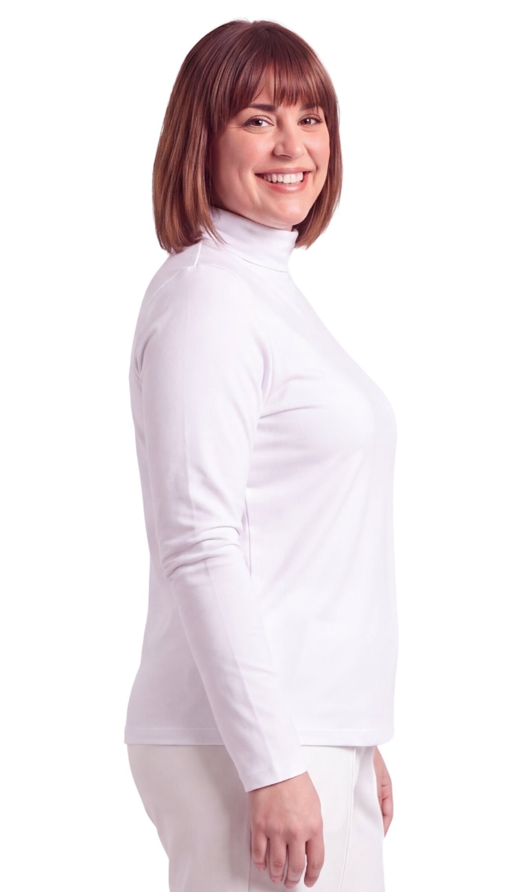Women's Relaxed fit Long Sleeved Turtleneck Top - Silverts 15