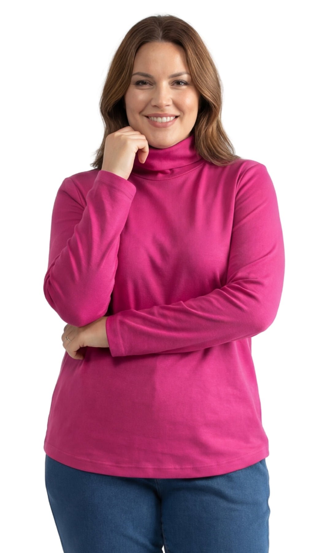 Women's Relaxed fit Long Sleeved Turtleneck Top - Silverts 5