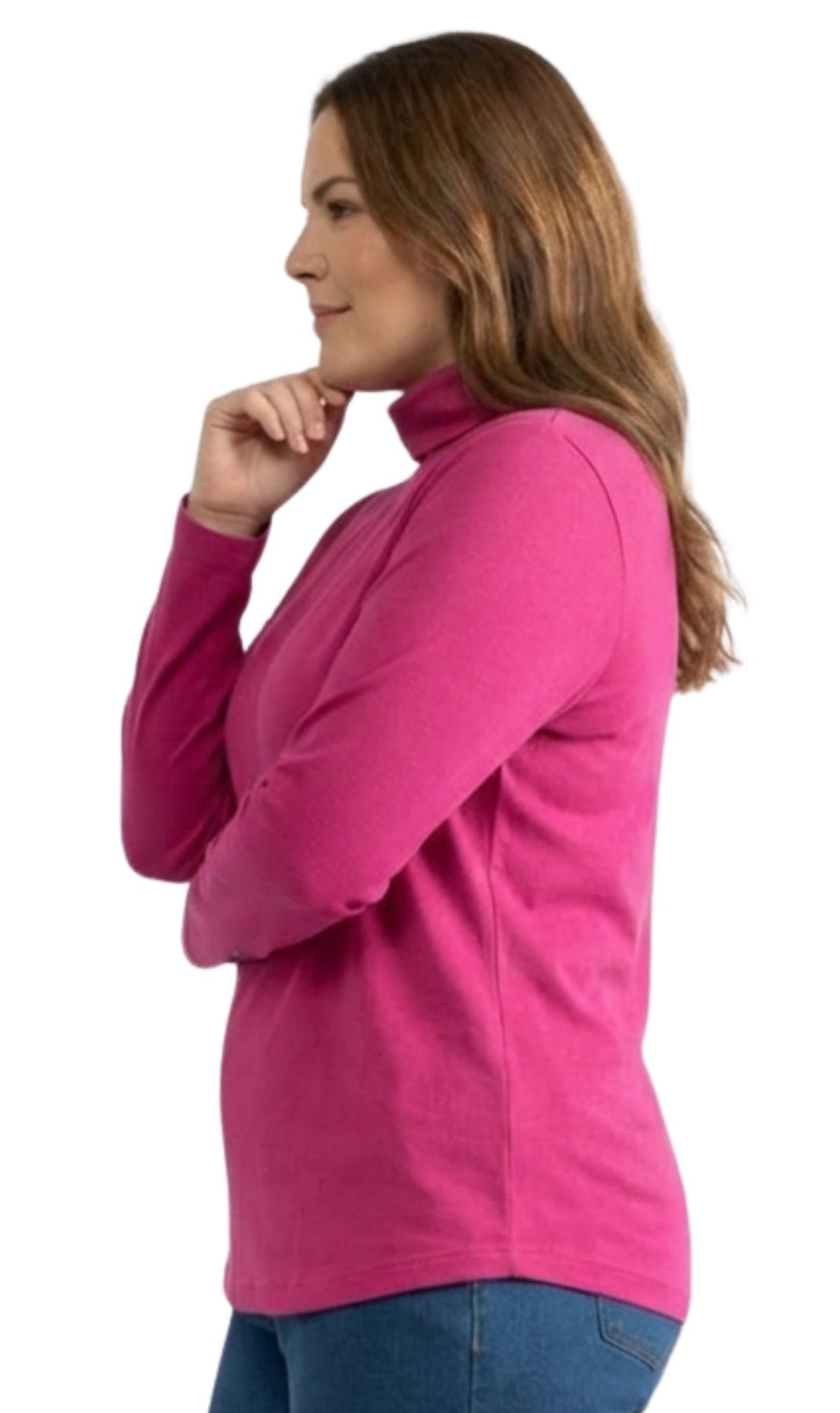 Women's Relaxed fit Long Sleeved Turtleneck Top - Silverts 7