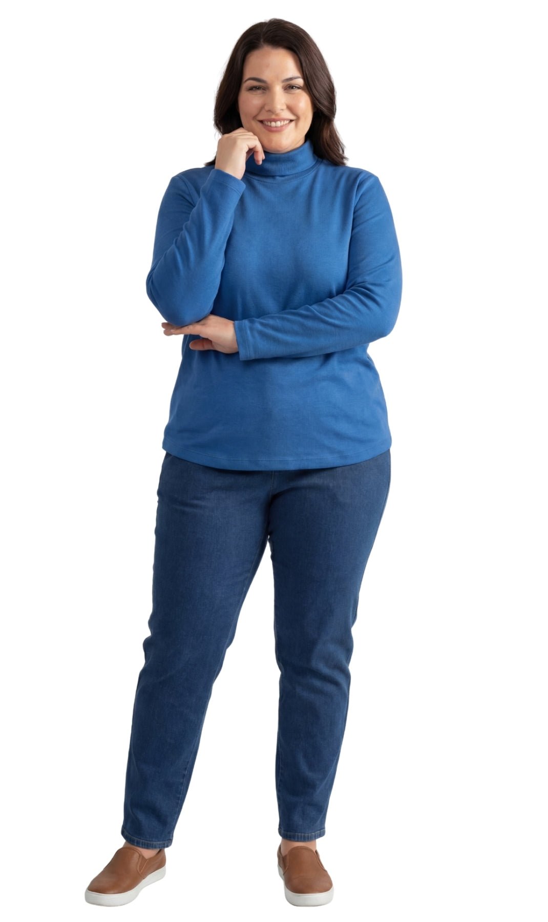 Women's Relaxed fit Long Sleeved Turtleneck Top - Silverts 12
