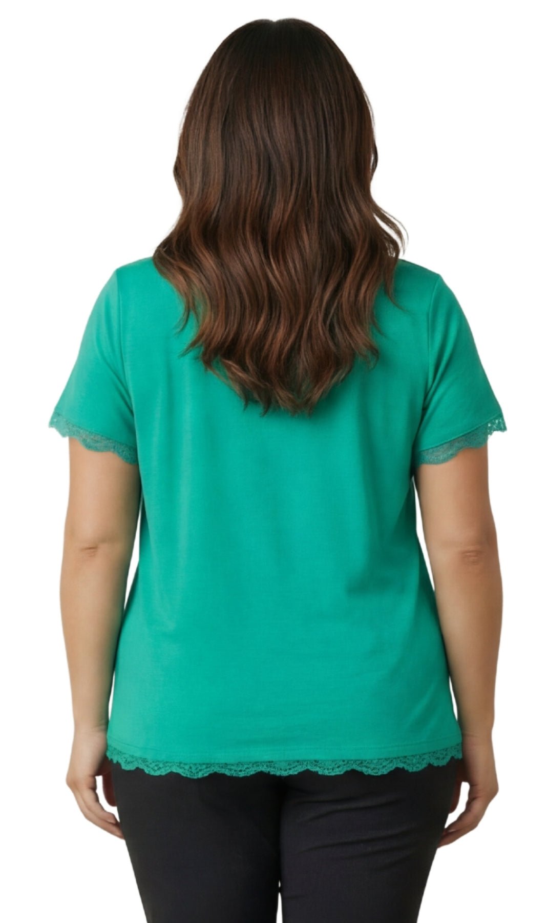 Women's V-neck Short Sleeve Tshirt with A Three Button Placket - Silverts 18