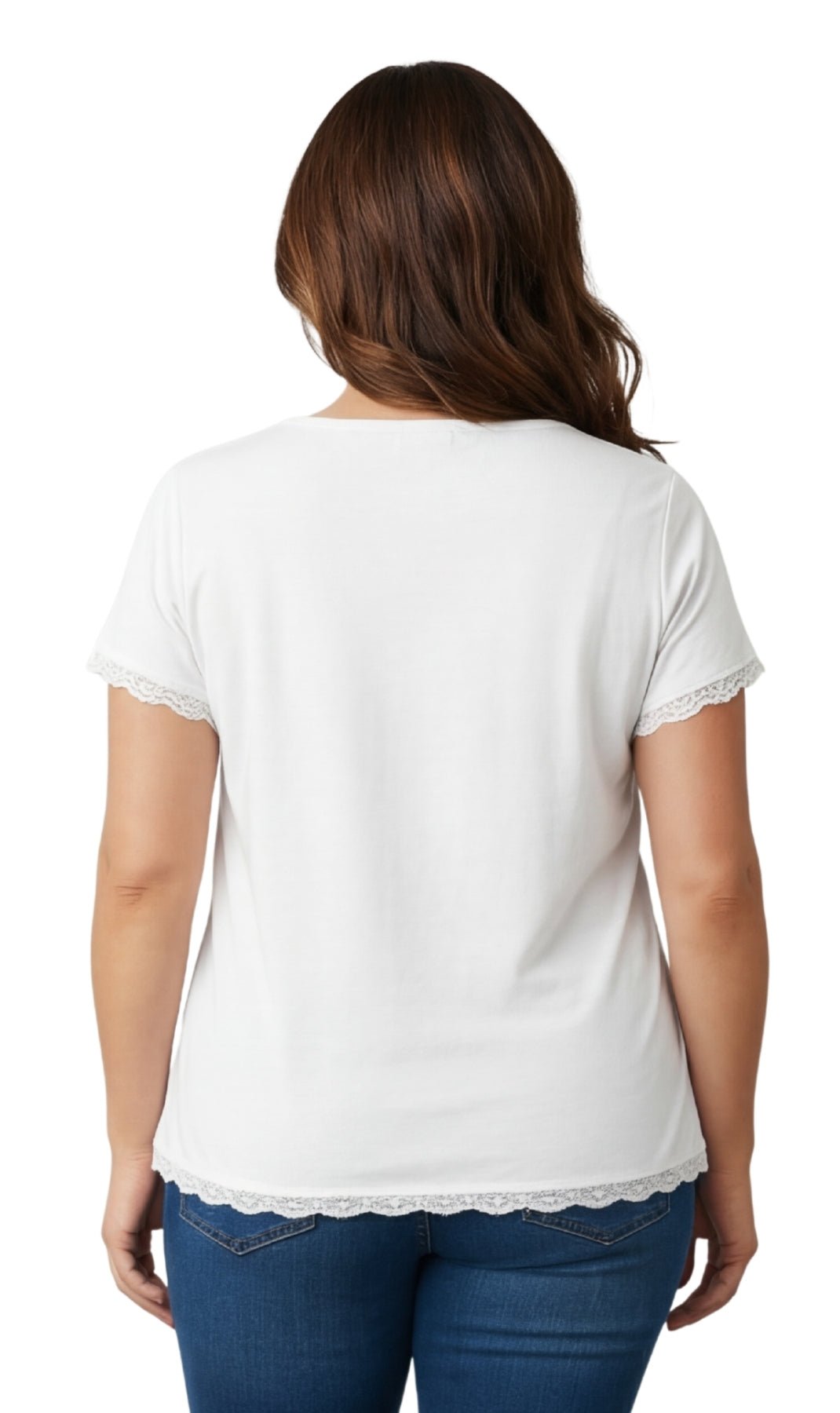 Women's V-neck Short Sleeve Tshirt with A Three Button Placket - Silverts 14