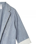 Women's Embroidered Linen Blazer - Silverts 9